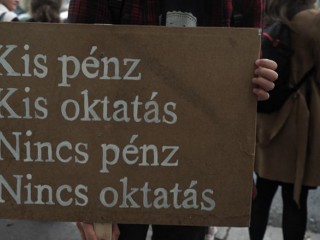 Tüntetés az oktatásért Budapesten. Fotó: Mfor/Izsó Márton 