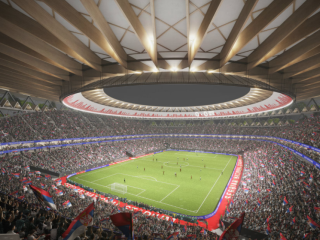 Az új belgrádi nemzeti stadion látványterve