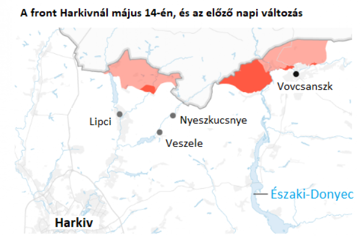 Az oroszok jelentős területi nyereségre tettek szert