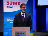 Gulyás Gergely Miniszterelnökséget vezető miniszter beszédet mond a Német-Magyar Ipari és Kereskedelmi Kamara (DUIHK) éves taggyűlésén a Budapest Music Centerben 2023. május 4-én. MTI/Kovács Tamás