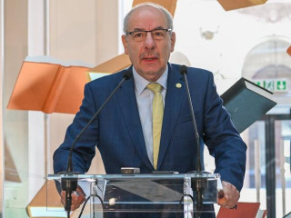 XIV. Leó pápa fogadja Sulyok Tamást