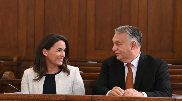 Hirtelen lett vége a Novák Katalin és Orbán Viktor közötti mosolydiplomáciának. Fotó: MTI
