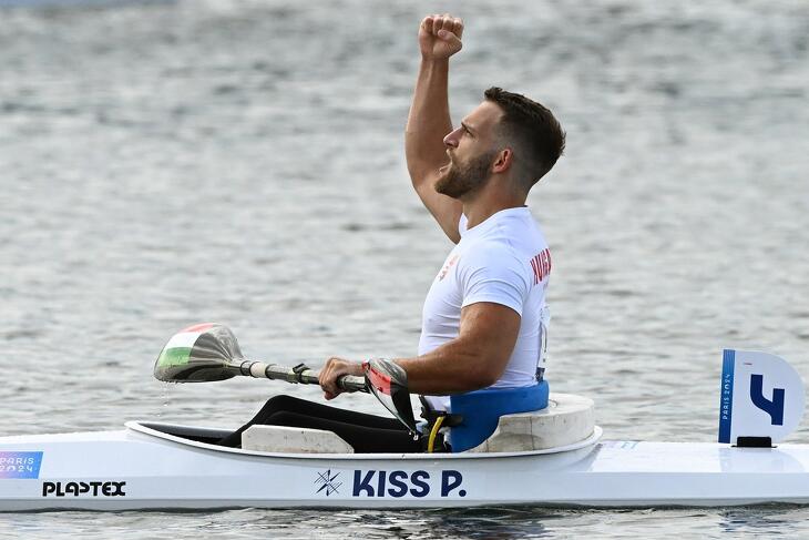 Kiss Péter Pál - immár kétszeres bajnokként - a célban