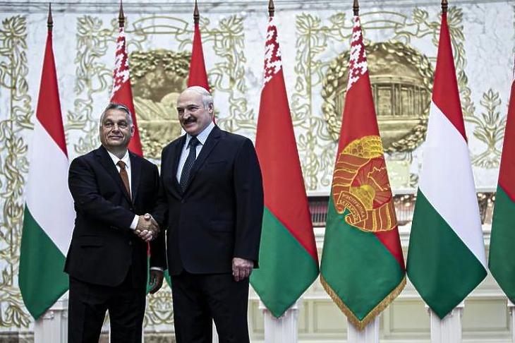 Aljakszandr Lukasenka és Orbán Viktor találkozója Minszkben 2020. június 5-én. MTI/Miniszterelnöki Sajtóiroda/Fischer Zoltán