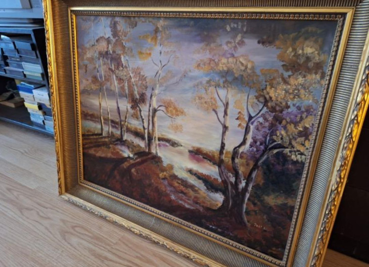 A romantikus hangulatú festmény egy nappali éke lehet