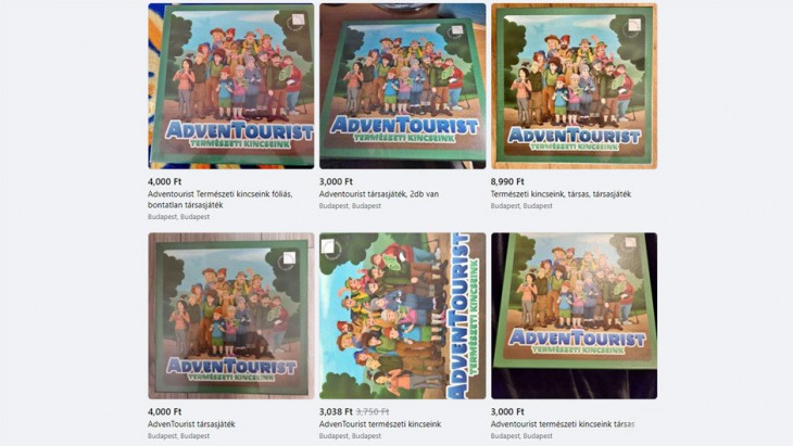 Darabja 22 ezer forintba került az adófizetőknek, ma a Facebookon árulják a társasjátékot pár ezer forintért. Fotó: Facebook Marketplace