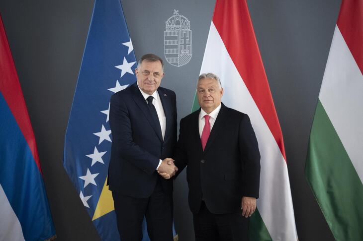 Orbán Viktor és Milorad Dodik a Karmelita kolostorban 2025. június 5-én