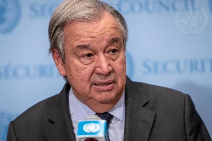Antonio Guterres ENSZ-főtitkár a gabonafolyosó-egyezmény meghosszabbítását szorgalmazza. Fotó: ENSZ/Mark Garten
