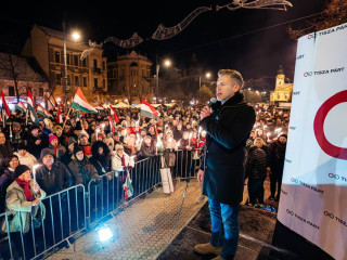 Magyar Péter Debrecenben 2024. november 23-án