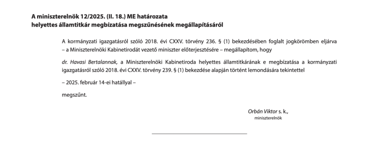 Kihirdették a Magyar Közlönyben 