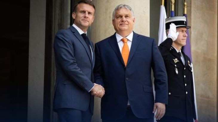 Macron államfővel is találkozott a magyar kormányfő