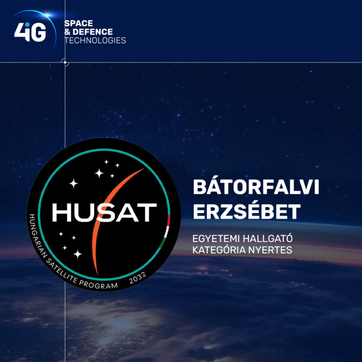 A 4iG HUSAT Mission Patch versenyének egyik győztese Bátorfalvi Erzsébet