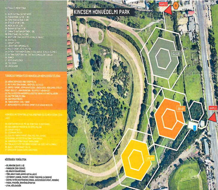 A Kincsem Honvédelmi Park így nézhet ki