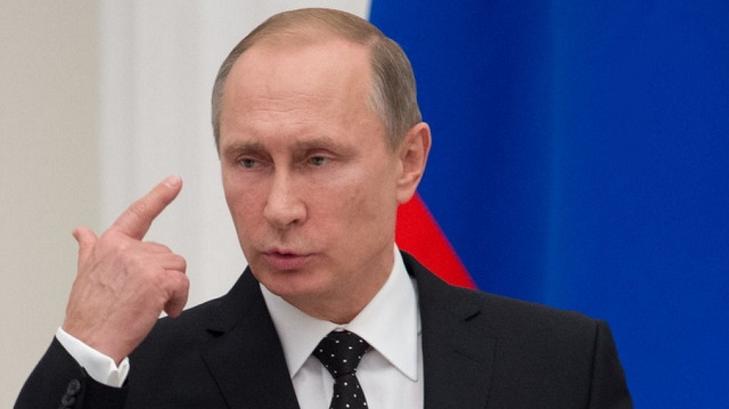 Putyin nem fukarkodott az öndicsérő jelzőkkel. Fotó: MTI