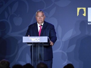 Orbán Viktor miniszterelnök beszédet mond a Mathias Corvinus Collegium (MCC) évnyitóján az újbudai Flamenco Hotelben 2021. szeptember 9-én.