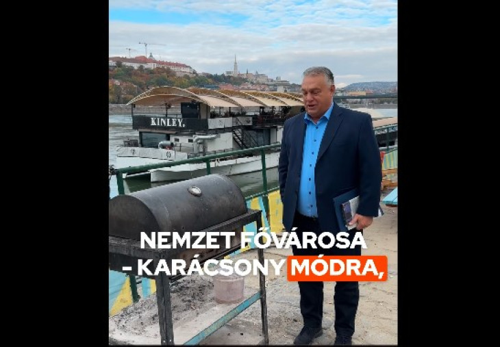 Orbán Viktor épp Karácsony Gergelyt kóstolgatja Facebook-videójábna