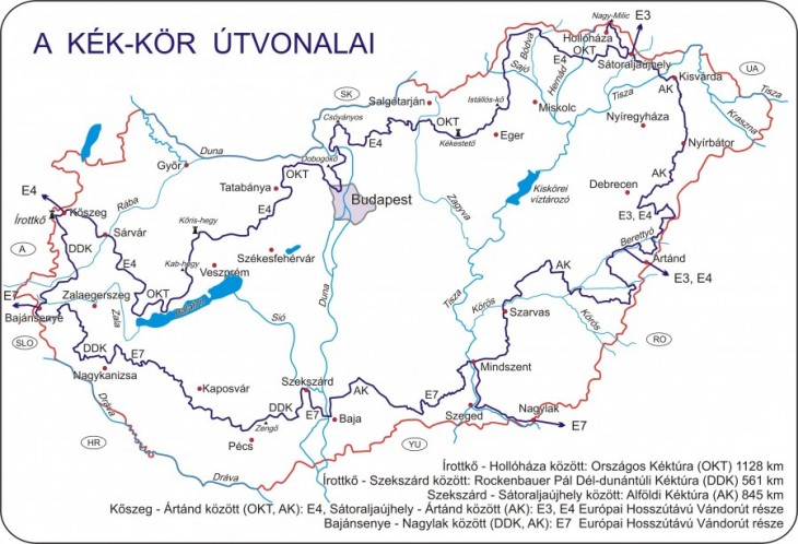 Az Országos Kékkör útvonala