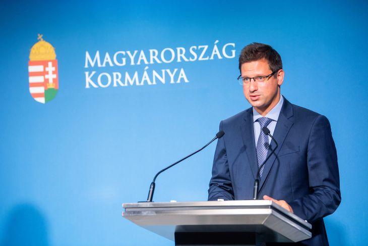 Gulyás Gergely az orosz gáz beszerzéséről is beszélt ma reggel. MTI/Balogh Zoltán