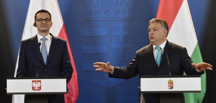 Orbán Viktor és Mateusz Morawiecki még 2018-ban. Fotó: MTI/Illyés Tibor