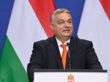 Orbán Viktor miniszterelnök évzáró nemzetközi sajtótájékoztatót tart a Kormányinfó keretében a Karmelita kolostorban 2022. december 21-én. Fotó: MTI/Koszticsák Szilárd