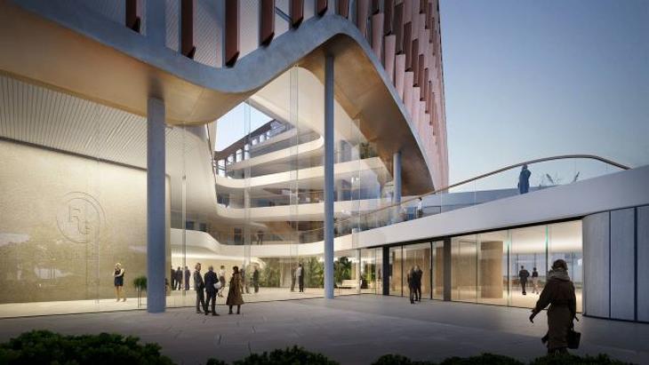 A 15 milliárd forintba kerülő budaörsi irodaépületet a ZDA-Zoboki Építésziroda tervezte. Fotó: ZDA-Zoboki Építésziroda/The Greypixel