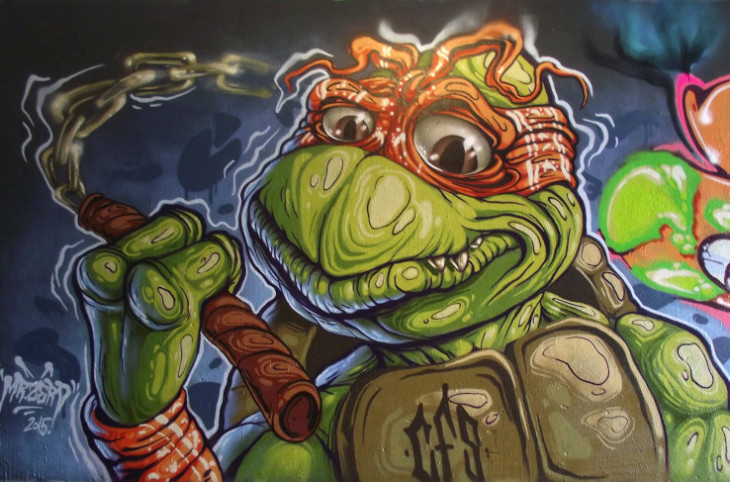 Michelangelo, az egyik Tini Nindzsa Teknőc 2015-ből. 