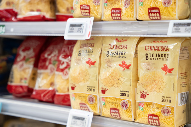 Az Auchan nyolctojásos cérnametéltje elnyerte a Kiváló Minőségű Élelmiszer (KMÉ) védjegyet