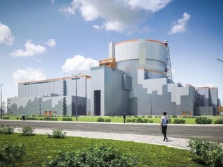 Az új reaktorépület látványterve. Forrás: paks2.hu