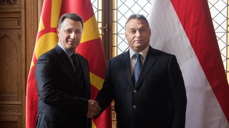 Nikola Gruevszkit 2016-ban hivatalában fogadta Orbán Viktor. Fotó: MTI/Koszticsák Szilárd